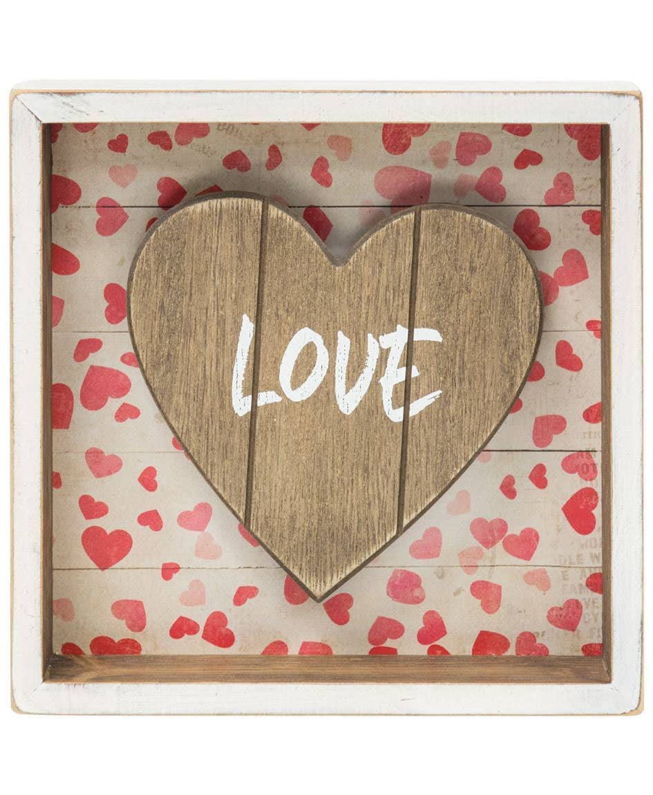 Be Mine Shadow Box Sign, 3 Assorted