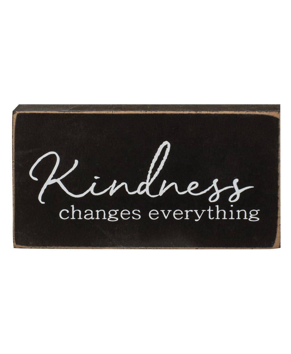 Kindness Changes Everything Wooden Block, 3 Assorted