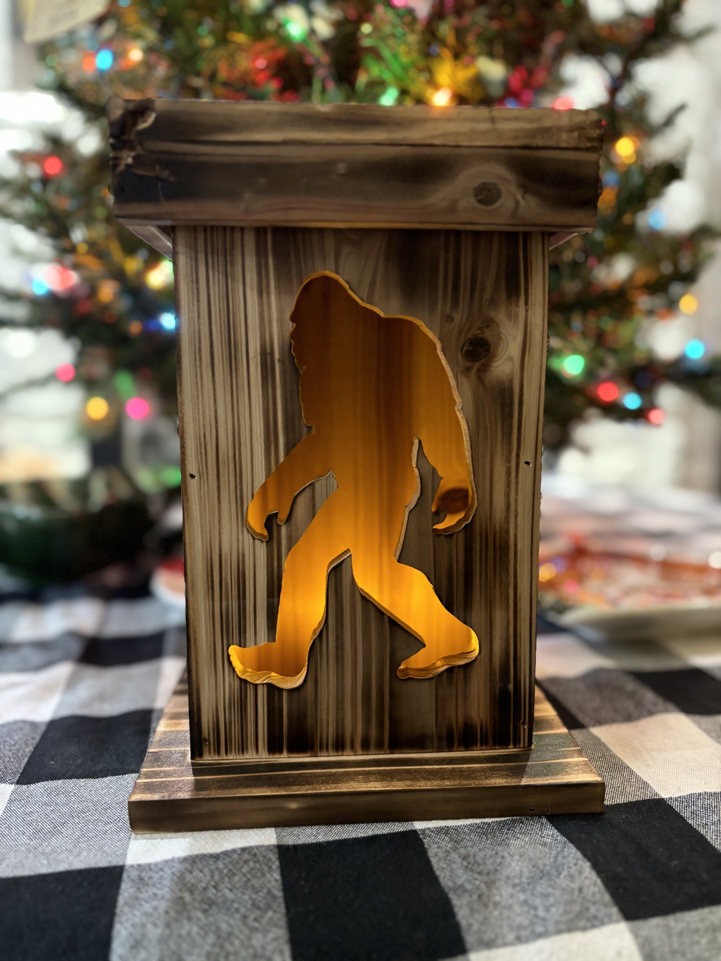 BIGFOOT Wooden Lantern - Burnt Finish